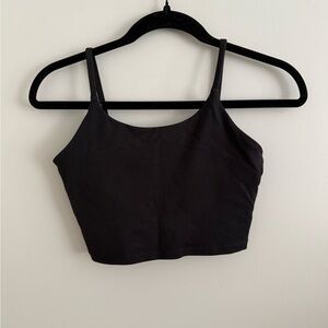 Black athletic tank top